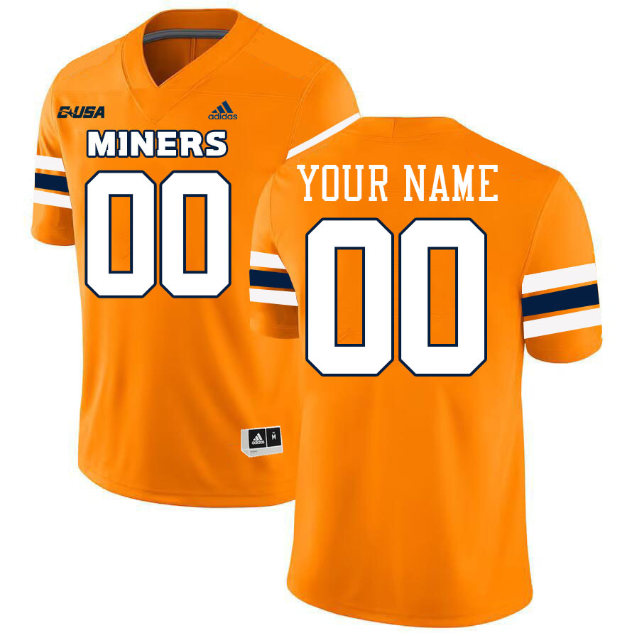 Custom UTEP Miners Name And Number College Football Jersey-Orange